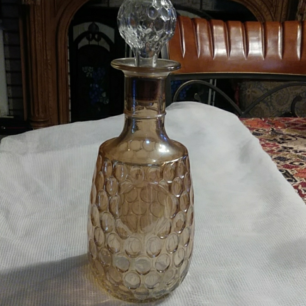 Carnival glass Whisky bottle